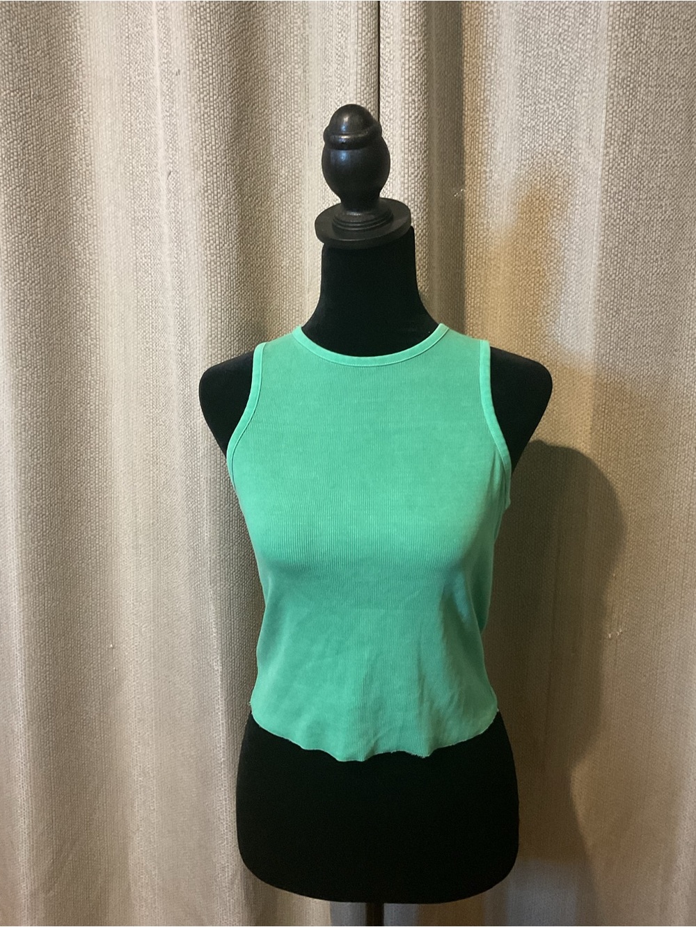 NWOT Aerie Mint Green Ribbed Cropped Tank